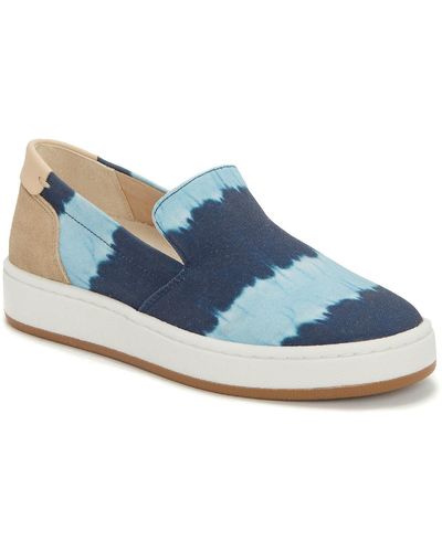 Lucky Brand Hadie Leather Slip On Casual And Fashion Sneakers - Blue