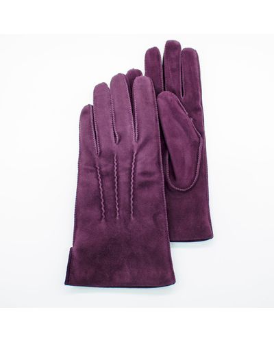 Portolano Suede Gloves - Purple