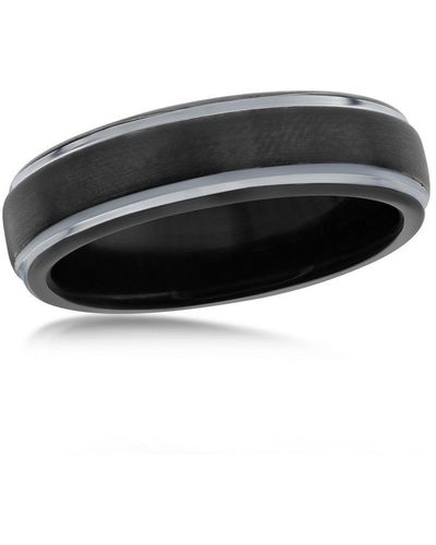 Black Jack Jewelry & Silver 6mm Tungsten Ring - Black