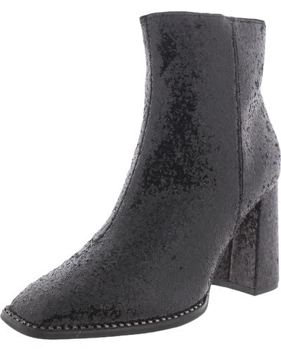 Jessica Simpson Silvya Square Toe Zip Up Ankle Boots - Black