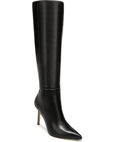 Veronica Beard Lisa Wide Calf Stiletto Knee-high Boots - Black