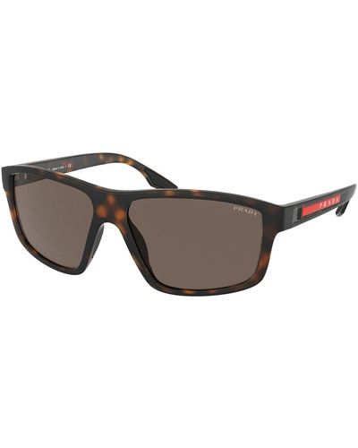 Prada Linea Rossa Ps 02xs 58106h Wrap Sunglasses - Multicolor