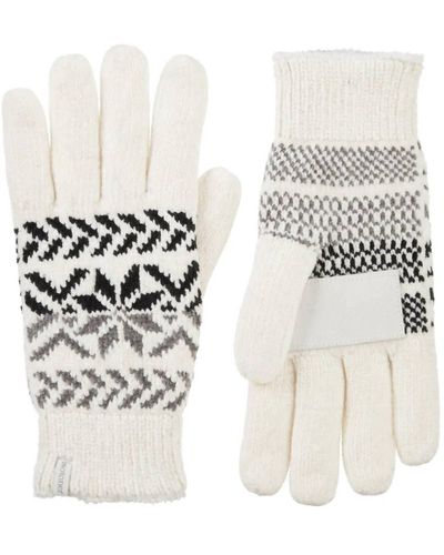 Isotoner 's Chenille Snowflake Gloves - White