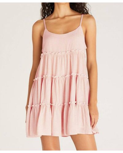 Z Supply Carina Gingham Mini Dress - Pink
