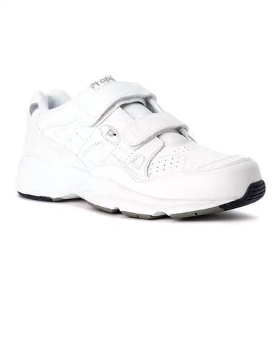 Propet Men's Stability Walker Strap Shoe - Standard - White