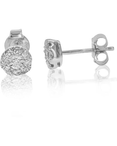 Vir Jewels 1/3 Cttw Round Cut Lab Grown Diamonds Stud Earrings .925 Sterling Round Studs Prong Set - Metallic