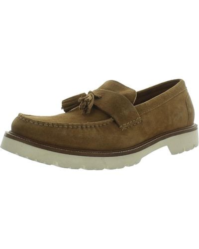 Cole Haan Manmade Faux Suede Loafers - Brown