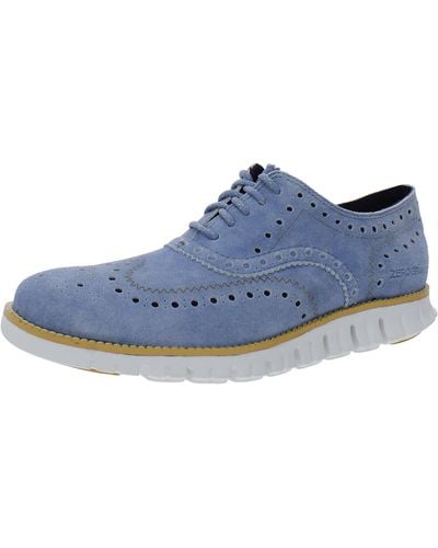 Cole Haan Suede Lifestyle Casual And Fashion Sneakers - Blue