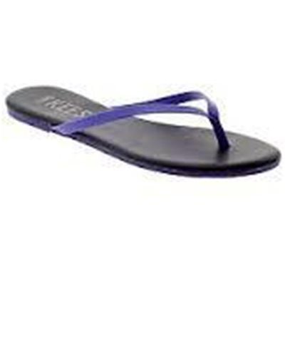 TKEES Leather Thong Sandal - Blue