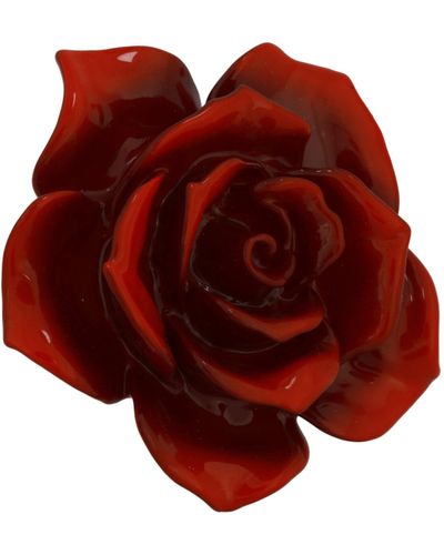 Versace Rose Resin Ring - Red