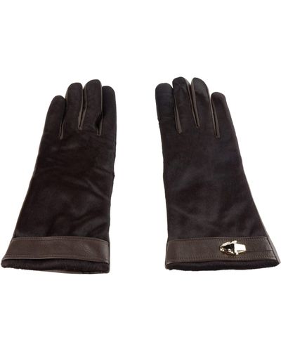 Class Roberto Cavalli Pelo Di Mucca Glove - Black