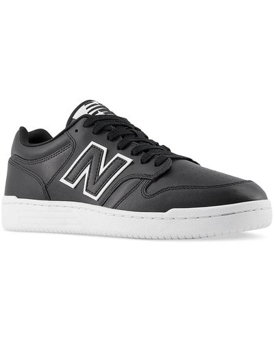 New Balance Bb480lbt Leather Casual And Fashion Sneakers - Black
