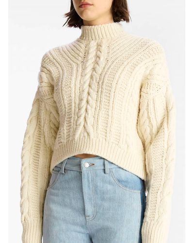 A.L.C. Shelby Cable Knit Sweater - Blue