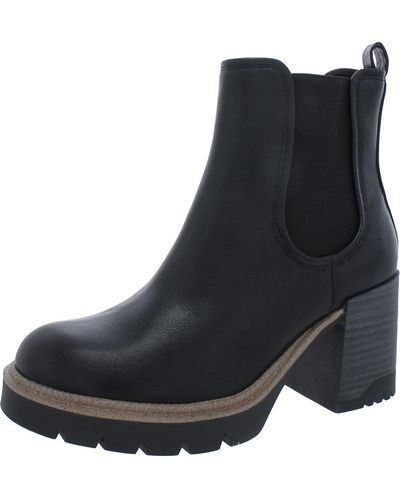 MIA Nilo Faux Leather Pull On Chelsea Boots - Black