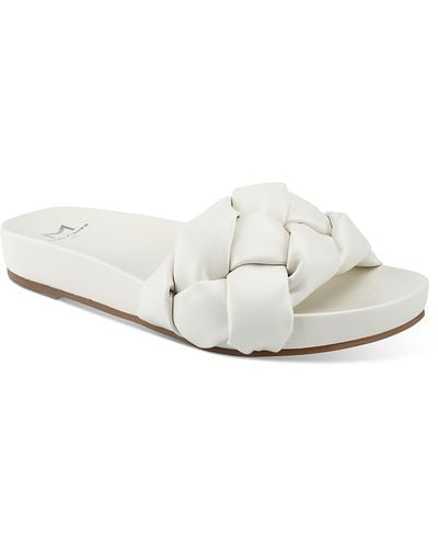 Marc Fisher Mlimenta 2 Braided Slip On Slide Sandals - White