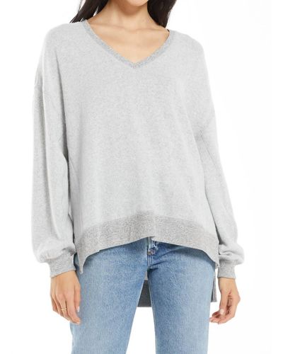 Z Supply Marietta Fleece Oversized Sweater - White
