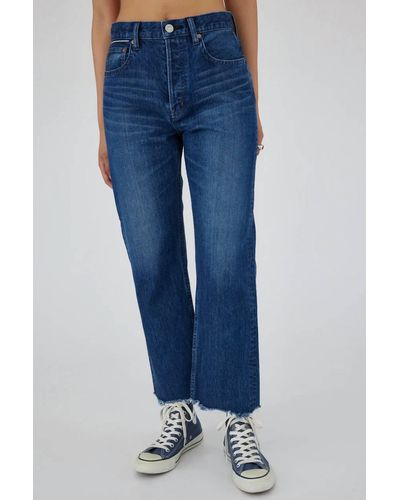 Moussy Corcoran Wide Straight Leg Jeans - Blue