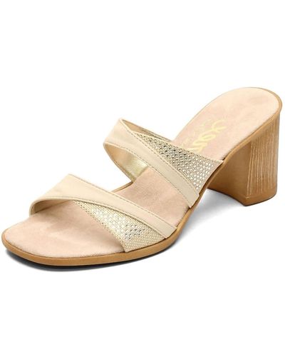 Onex Lianna Heeled Sandal In Bone - Natural