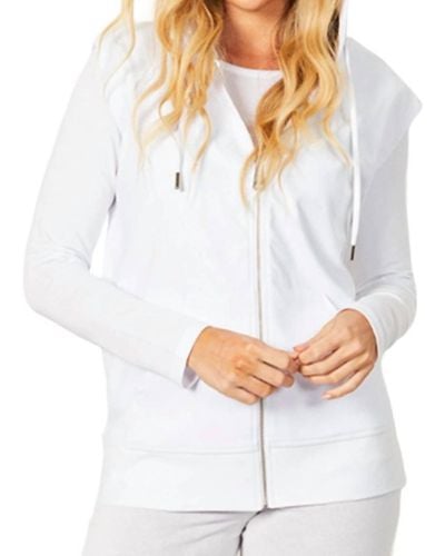 French Kyss Vest With Hoodie - White