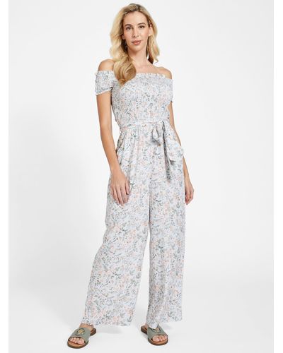 Guess Factory Cassie Belted Jumpsuit - White