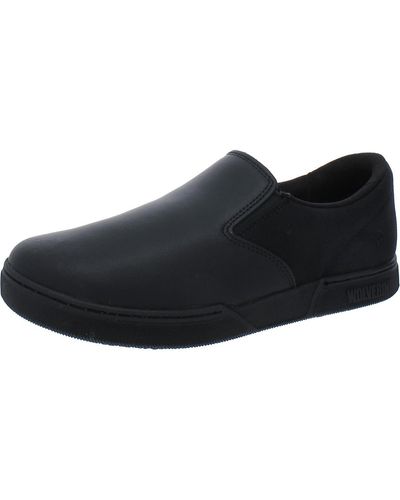 Wolverine Urban Eatery Fx Leather Slip-on Casual And Fashion Sneakers - Black