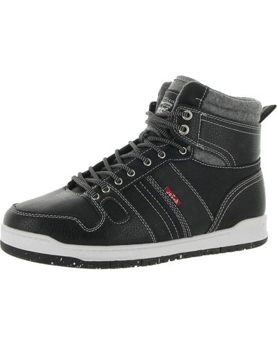 Levi's Faux Leather Lifestyle High-top Sneakers - Black