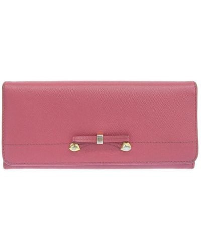 Prada Ribbon Leather Wallet (pre-owned) - Pink