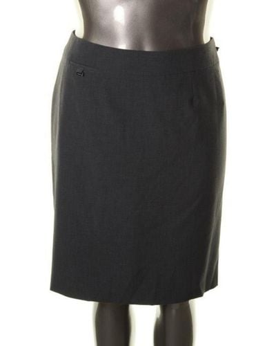 Calvin Klein Heathered Lined Pencil Skirt - Black
