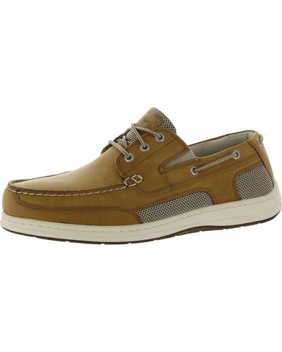 Dockers Beacon Leather Lace-up Boat Shoes - Brown