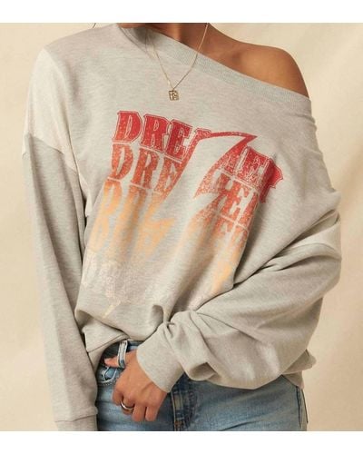 Promesa Vintage "dreamer" Graphic Sweatshirt - Natural