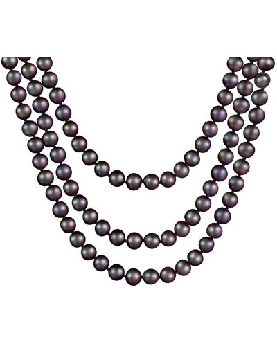 Splendid Endless 100" Freshwater Pearl Necklace - Black
