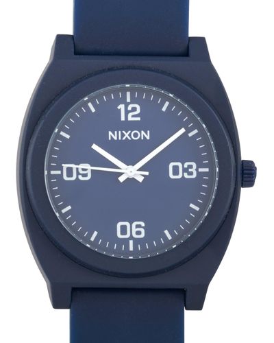 Nixon Time Teller P Corp Dark 40 Mm Watch A1248 3010 - Blue