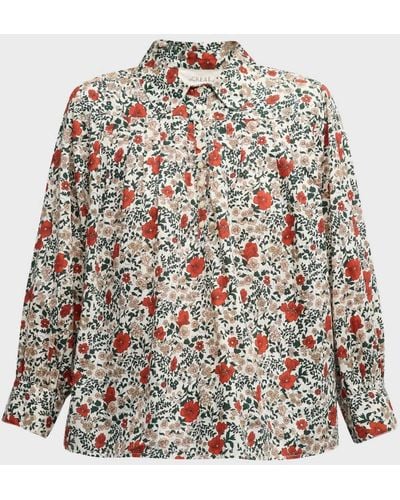 The Great Mesa Floral Summit Top - Red