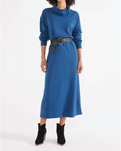 eTica Yana Cowl Neck Knit Dress - Blue