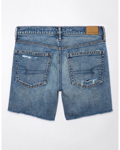 American Eagle Outfitters Ae Strigid 6" High-waisted Perfect Denim Short - Blue