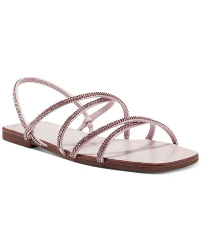 INC Percilla Rhinestones Strappy Slingback Sandals - Pink