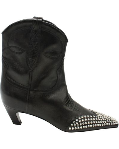 Khaite Dallas Crystal-embellished Ankle Boots - Black