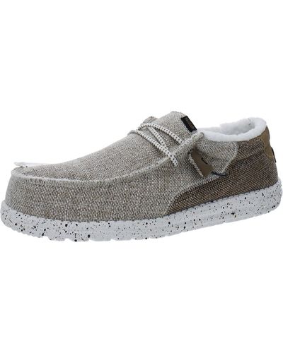 Hey Dude Wally Stitch Lifestyle Knit Slip-on Sneakers - Black