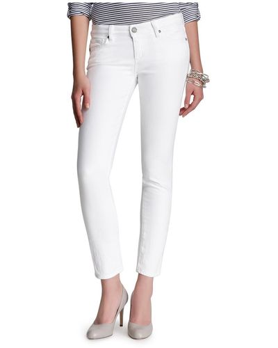 PAIGE Skyline Denim Low-rise Ankle Jeans - White