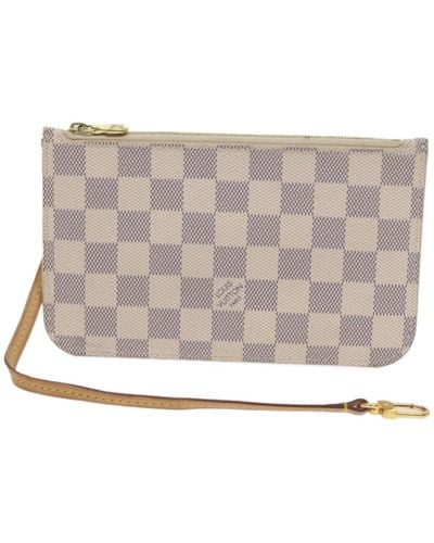Louis Vuitton Neverfull Pouch Canvas Clutch Bag (pre-owned) - White