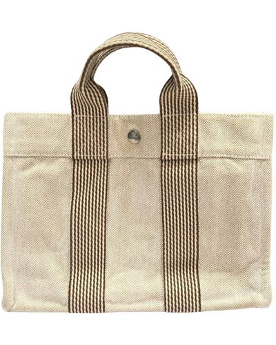 Hermès Toto Canvas Tote Bag (pre-owned) - Metallic