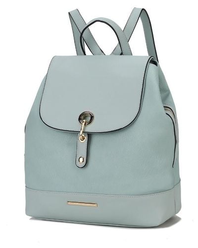 MKF Collection by Mia K Laura Vegan Leather Backpack - Blue