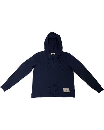 Bally 6301248 Navy Hooded Sweatshirt - Blue