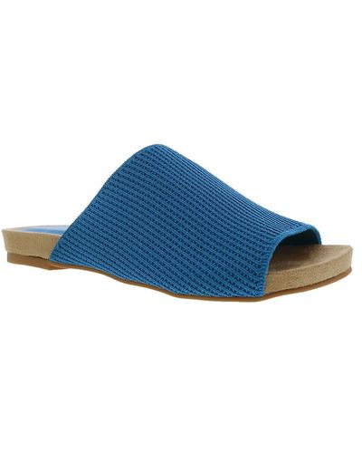 Bellini Nigh Slip On Flat Slide Sandals - Blue