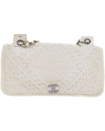 Chanel Timeless Cotton Shoulder Bag (pre-owned) - White