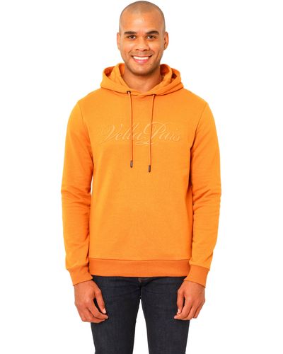 VELLAPAIS Troyes Graphic Logo Hoodie Sweater - Orange
