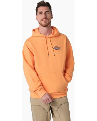 Dickies Fleece Embroidered Chest Logo Hoodie - Orange