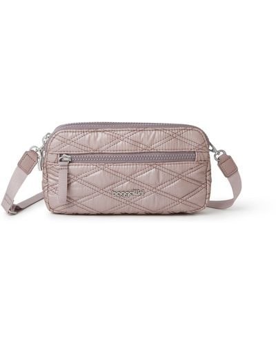 Baggallini Quilted Mini Crossbody Bag - Gray
