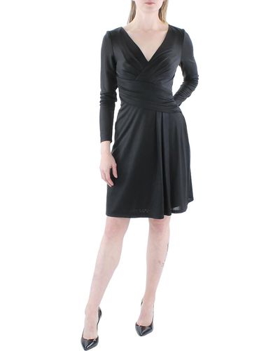 Lauren by Ralph Lauren Shimmer Knee-length Cocktail And Party Dress - Black