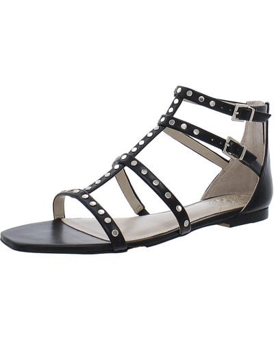 Vince Camuto Faux Leather Strappy Sandals - White